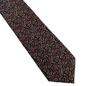 Vintage Reed St James Black Paisley Silk Necktie